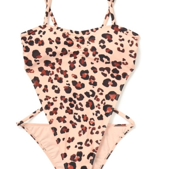 NWOT Adore Me Womens Calypso Contour Leopard Print Cut Out One Piece Swimsuit XL - Picture 4 of 12